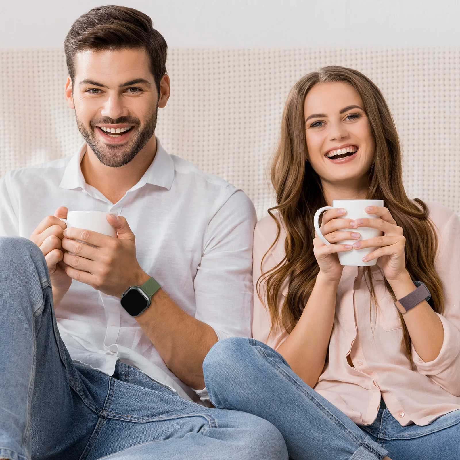 Magnetic Loop For Apple Watch Band 40mm 44mm 45mm 49mm 41mm 38mm Scrunchie Nylon bracelet iwatch ultra 2 Series 9 3 7 8 se strap W250928