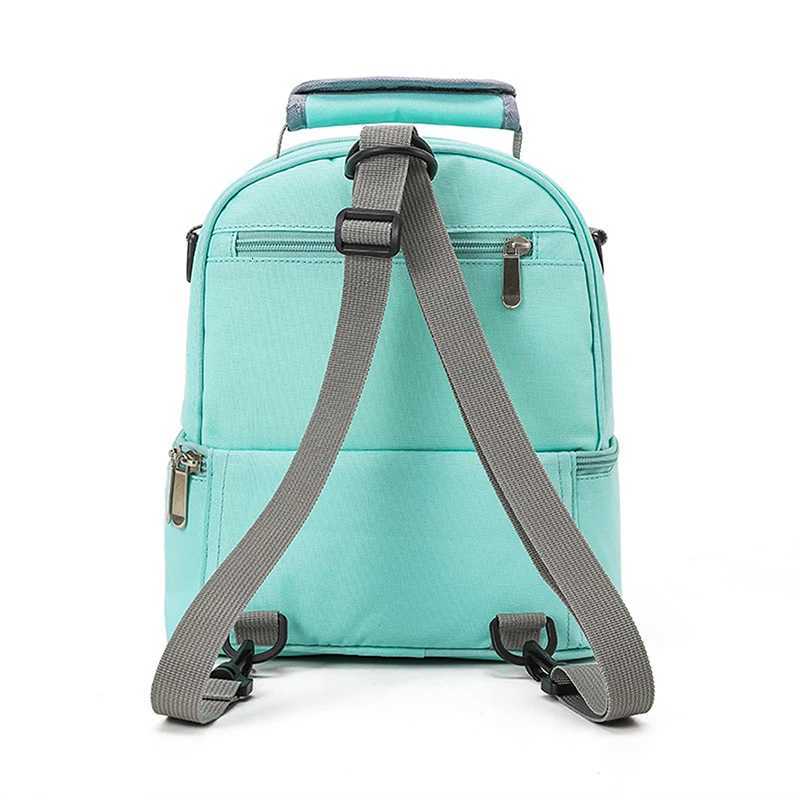 Fashion Insulation Double Layer Pack Solid Color Large Capaci Mommy Bag Cool Travel Picnic Portable Food Handbag Baby BagsXJ250928