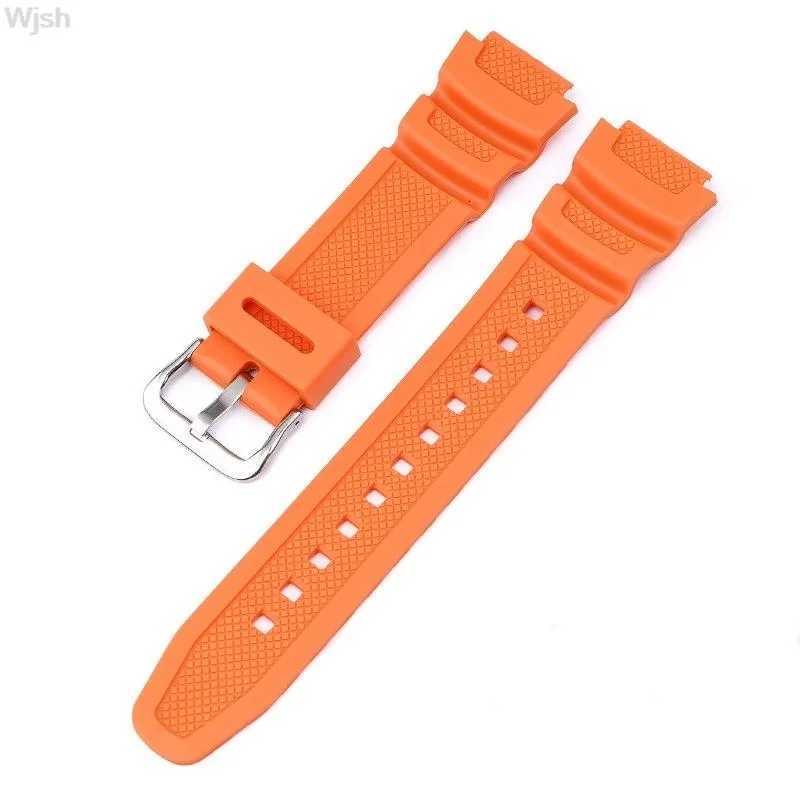 18mm Rubber Watchband For AQS810W S800W AE1000W SGW400H 300H 500H W735H Silicone Strap Wrist Band Bracelet Watch Correa W250928