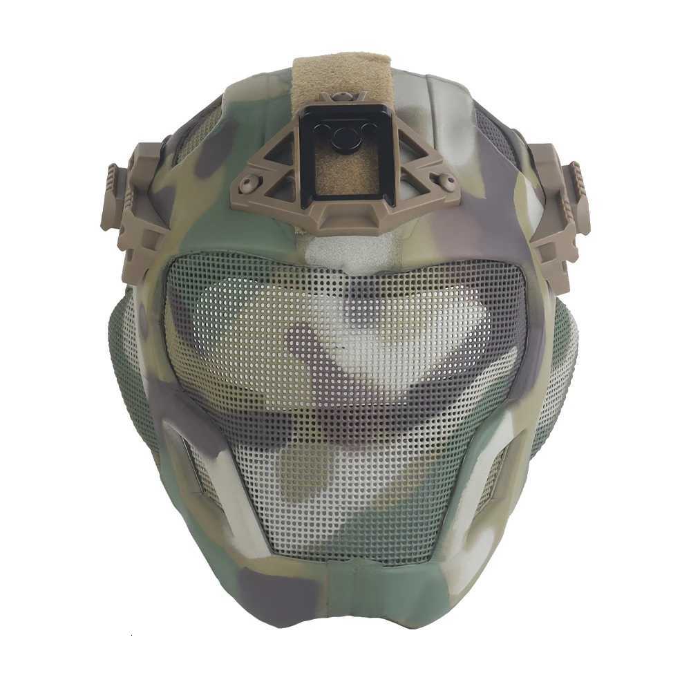 Full Protection Tactical Helmet Militar Hunting Airsoft Paintball CS Steel Mesh Safety Face Mask EVA Lightweight Punk Cosplay W250928