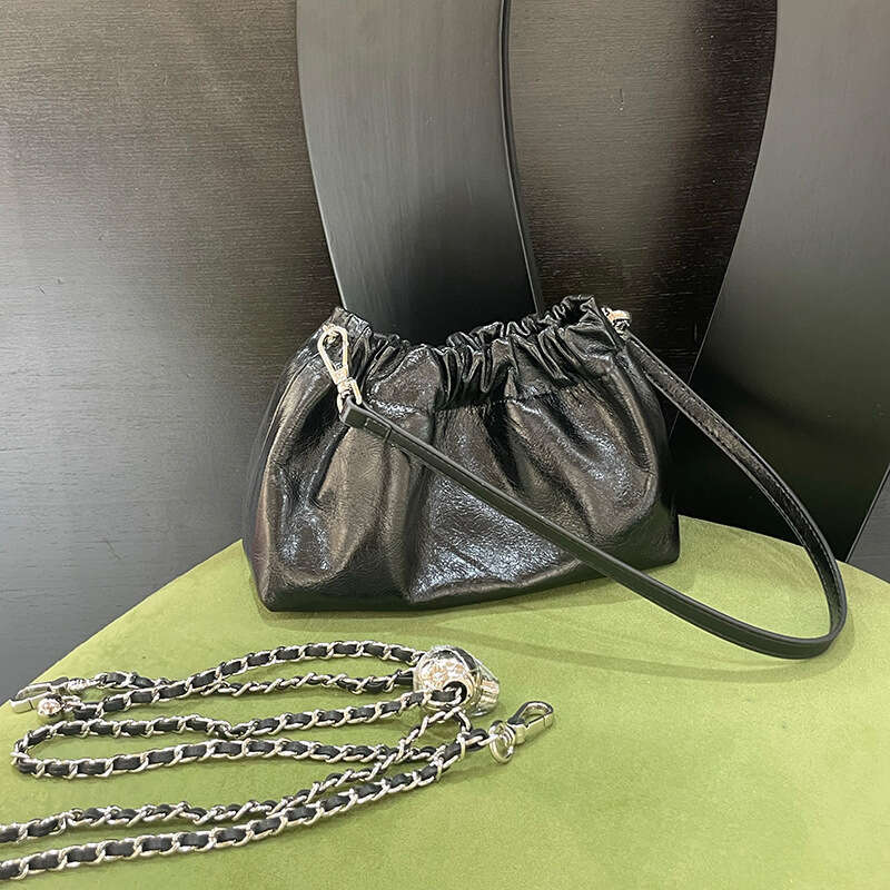 designer bag Luxury bag for Women New Genuine Leather Pleated Cloud Chanel Style Chain Simple Fashion Small Golden Ball Shoulder Crossbody Bag