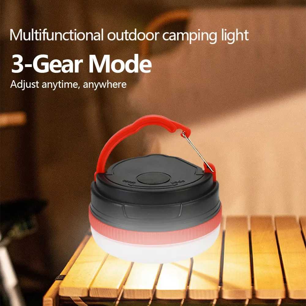 LED Camping Light 3 Lighting Modes Hanging Camp Lamp Emergency Light with Magnet for Outdoor Work Tent Hiking C250928