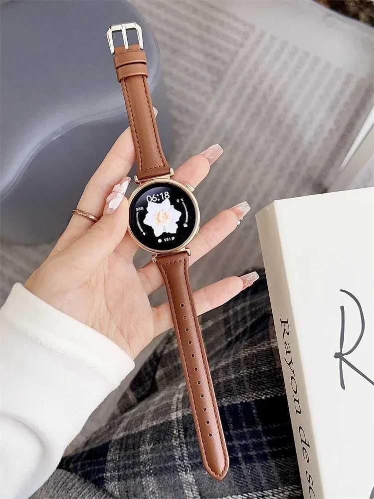 Slim Leather strap For Samsung Galaxy watch 7FE655 pro4 Classicactive 2 20mm 22mm sport bracelet Huawei watch GT 43 band W250928