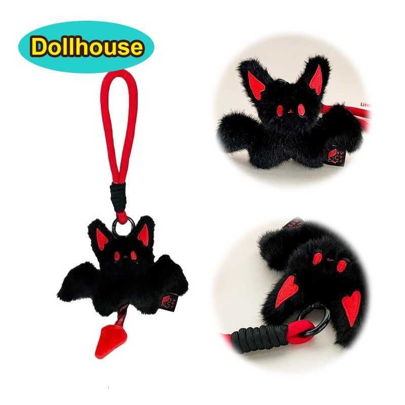Cute Halloween Bat Little Devil Plush Doll Toy Keychain Lanyard Bag Pendant Backpack Hanging Ornament Keyring Girl Birthday GiftXJ250928