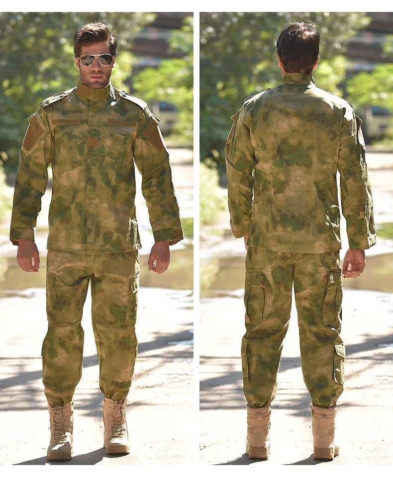 Tactical Jacket Pants Mens Clothing Outfit Camouflage Military ACU Uniform 2PC Set Training Wear Security Officer Uniforms W250928