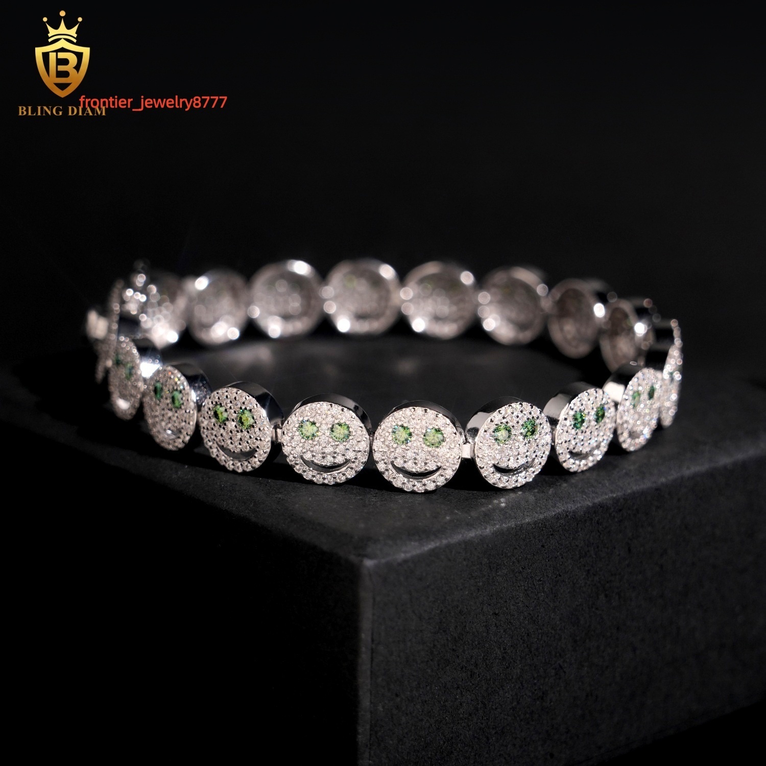 Sterling Silver 925 10mm Pass Diamond Tester Hip Hop Jewelry VVS Moissanite Cuban Link Chain Bracelet