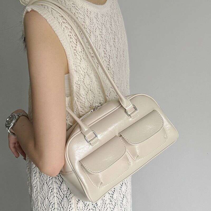 Spring And Summer New Bowling Handbags Underarm Large Capacity Small Pocket Design Women's Bags Fashionable Versatile Casual Daily