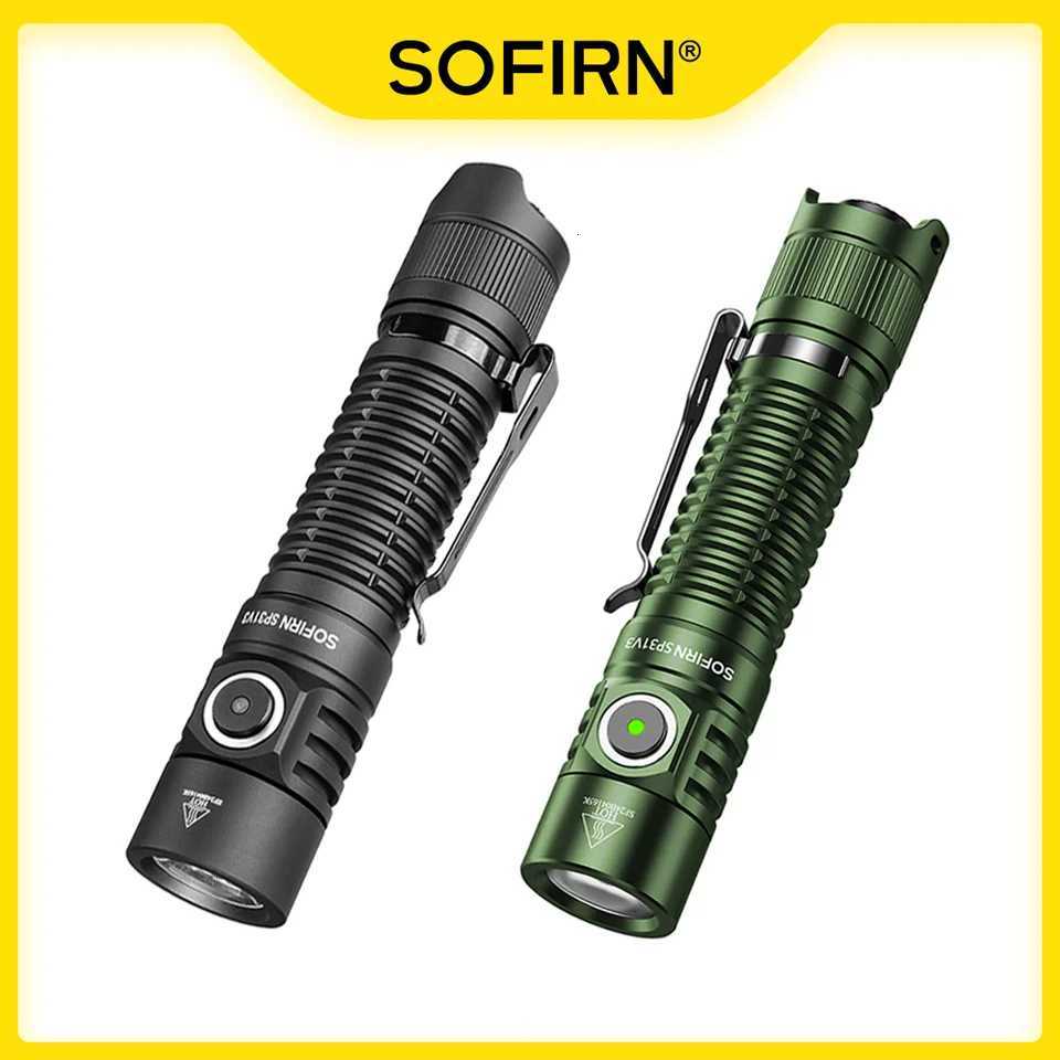 Sofirn SP31 V3 18650 Tactical Flashlight 2000lm SST40519A Rechargeable Torch Throw 269M USB C IP68 EDC Tail Switch D250928