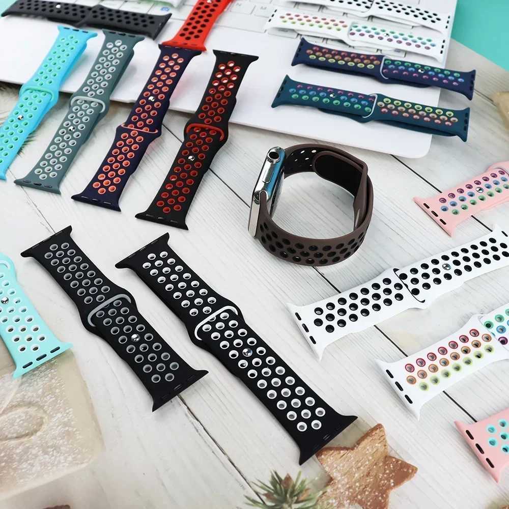 Sport straps for apple watch Series 10 42mm 46mm band ultra 2 49mm 40mm44mm 45mm 41mm silicone band iwatch 10 9 8 7 6 SE 5 4 3 W250928