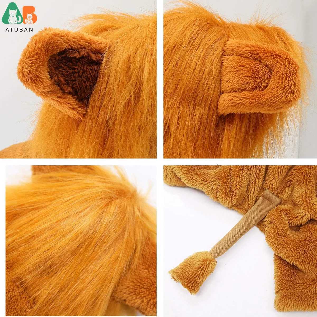 ATUBAN Dog Lion Costume Pet Clothes for Party Simulation Lion Pet OutfitsCosplay Dress up Pet Lion Hoodie Cat Costume for Party X250928
