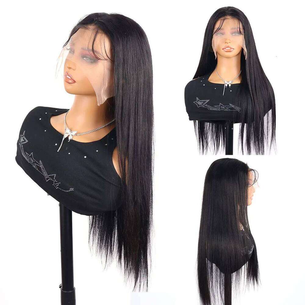 30 40 42 Inch 13X6 Hd Bone Straight Raw Hair Wigs 250 Density Brazilian Black Lace Frontal Wig 100% Human Hairs For Women Xiusiyuan2509