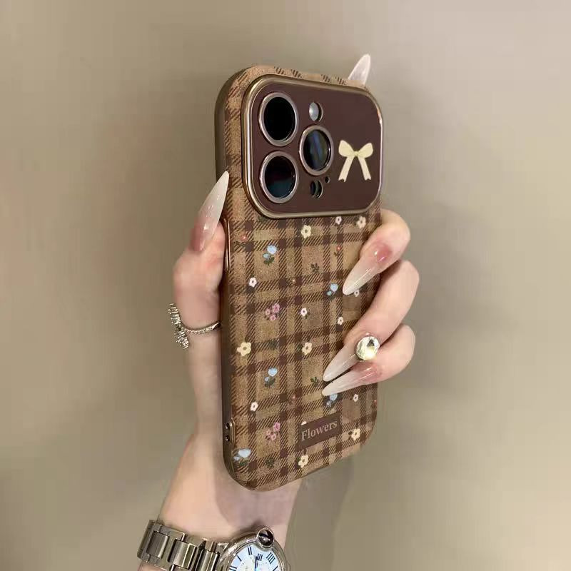 Screen Floral Pattern Compatible with iPhone 16 Max Apple 15 Pro Phone Case 14 New Model 13 Full Coverage 12