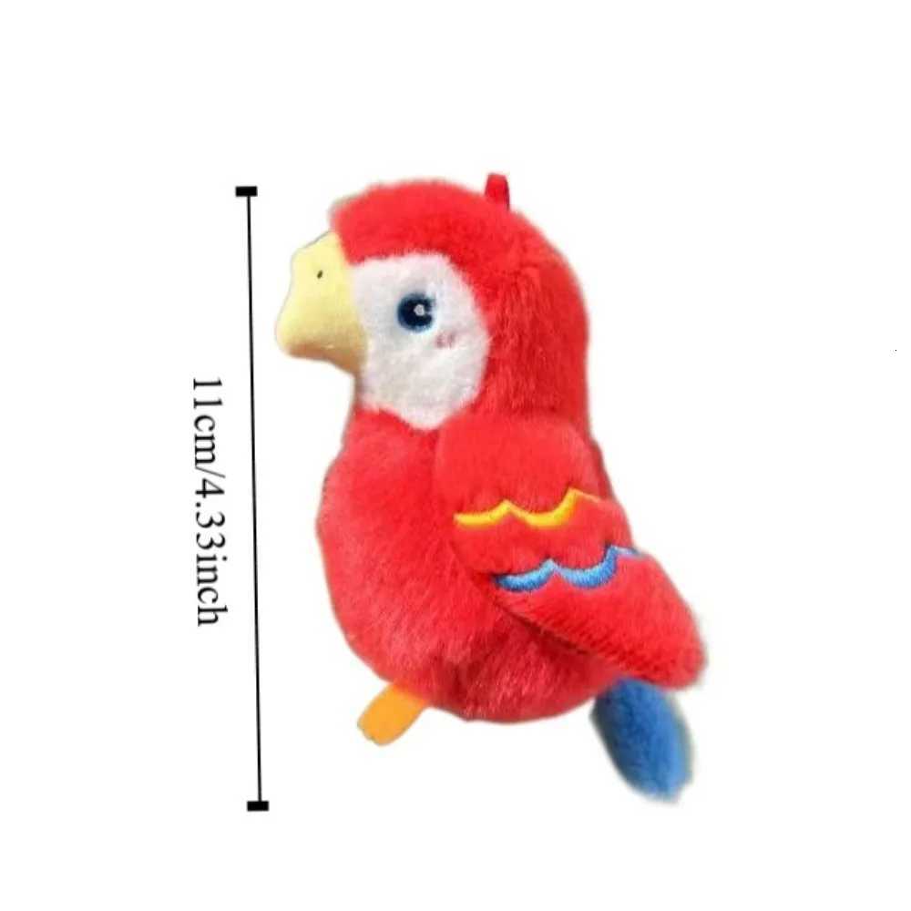 Colorful Cute Animal Bird Plush Keychain Simulation Sparrow Parrot Plush Doll Realistic Kawaii Furry Birds Keyrings Bag PendantXJ250928