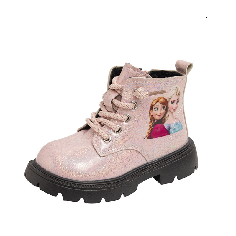Autumn and winter girls' wool lined Martin boots, trendy princess boots, children's leather boots, non slip soft soled short boots, designer