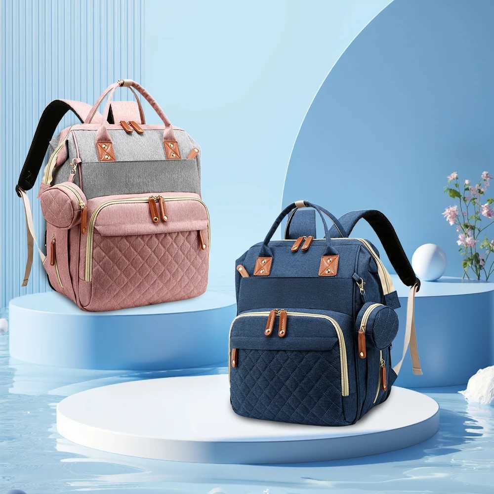 Quali Outdoor Portable Foldable baby Travelling bed backpack mommy bag fashion leisure large capaci infant carrier bagXJ250928