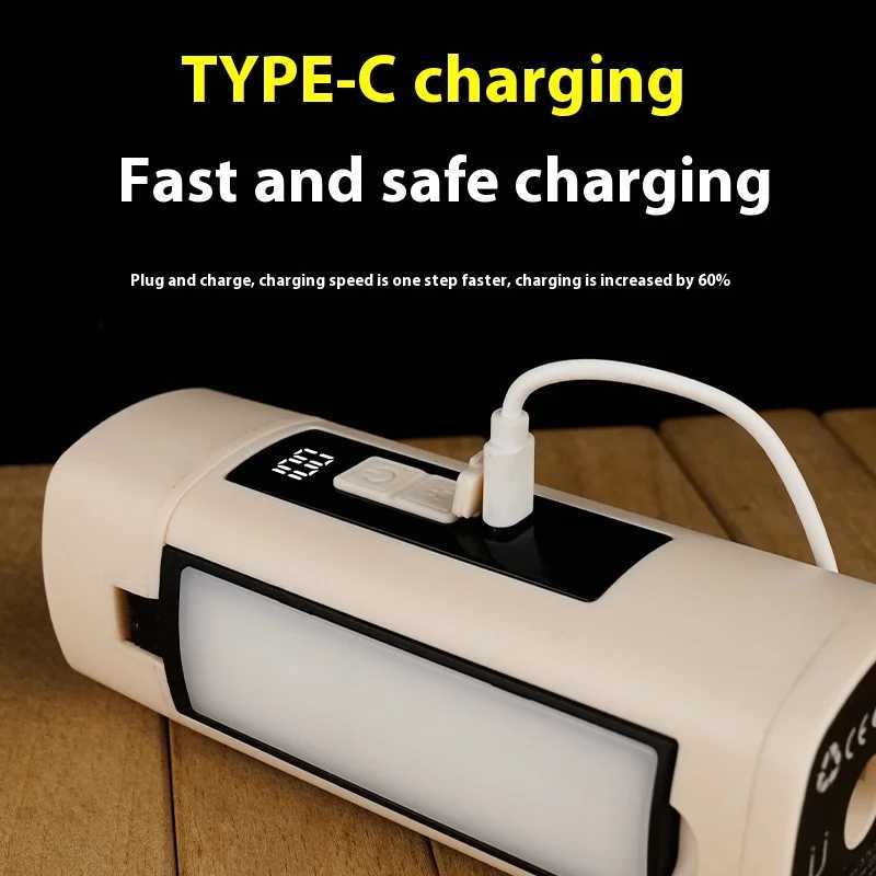 Foldable LED Table Lamp Rechargeable 1800mAh Portable Flashlight 7 Modes Emergency Telescopic Camping Magnetic Work Light C250928