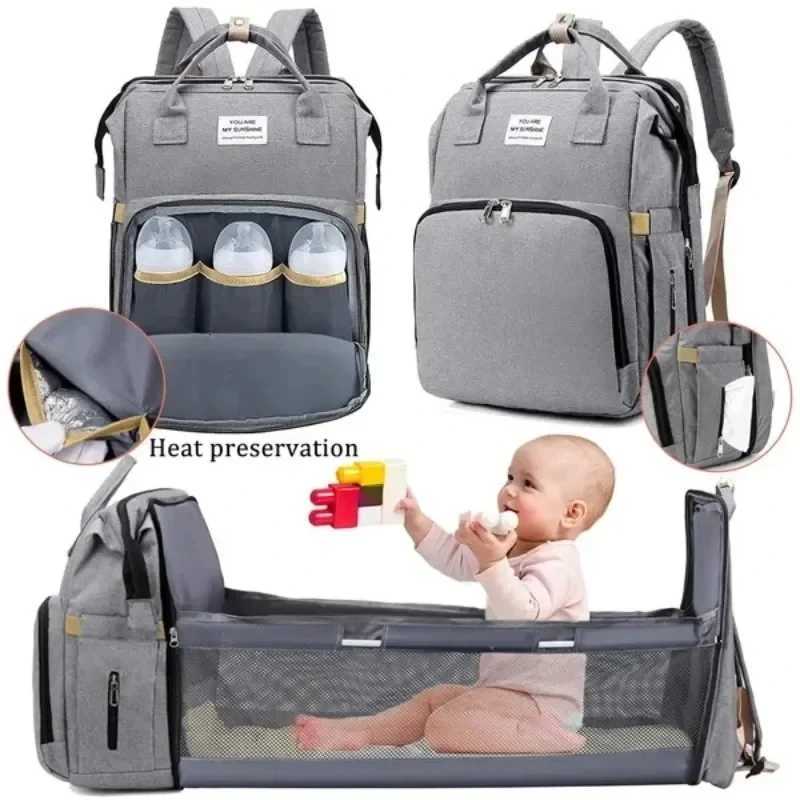Mommy Bag Outdoor Bottle Carrier Diaper Bag Multifunctional Extended Bag Baby Seat Sleep Feeding Bag Large Capaci BackpackXJ250928