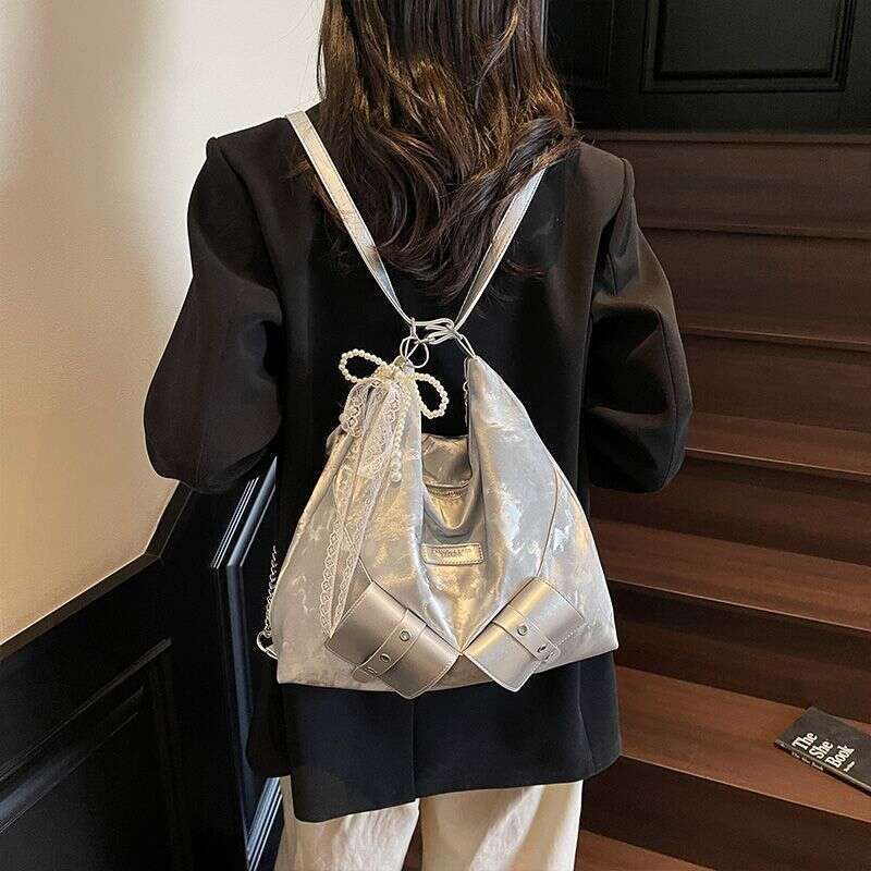 Spring Summer Large Capacity Commuter Backpack Shoulder Crossbody Bag, Lightweight Beautiful Foreign Style. Fashionable And Versatile