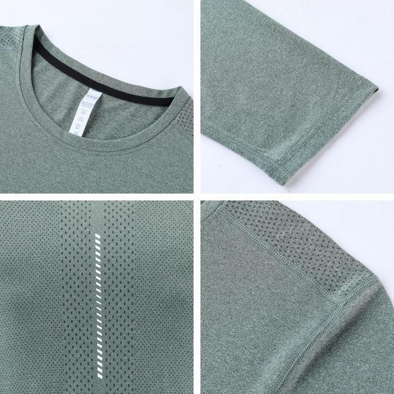 Spring and Autumn Casual Running Shirt Quick-Dry Fitness Top Elastic Basketball Training Sweat Shirt Sports Long Sleeve T-Shirt for Men
