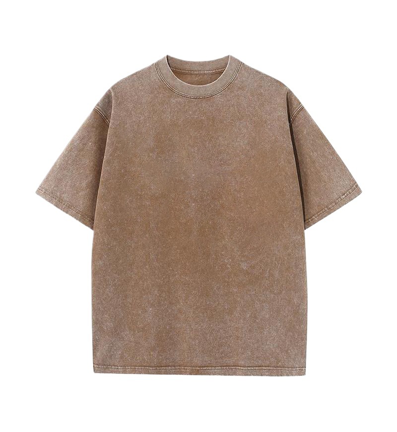 European Sizes Pre-Washed Vintage Plain Cotton Custom Printed Street T-Shirt - TT8391