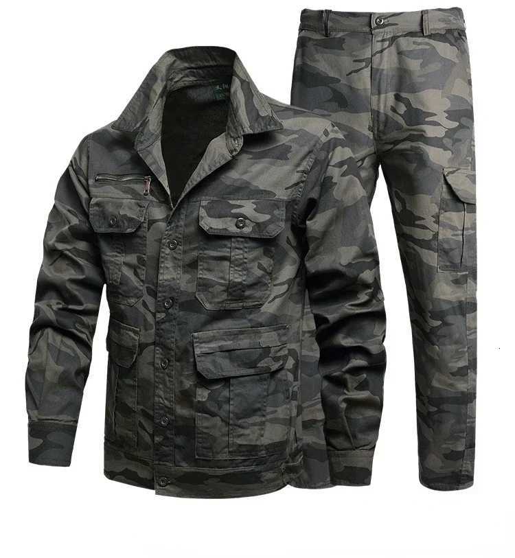 Summer Work Wear Men Heavy Duty Tactical Softair Hunting Clothes Tactical Suit Husband Camouflage Uniform Set for Men Workwear W250928