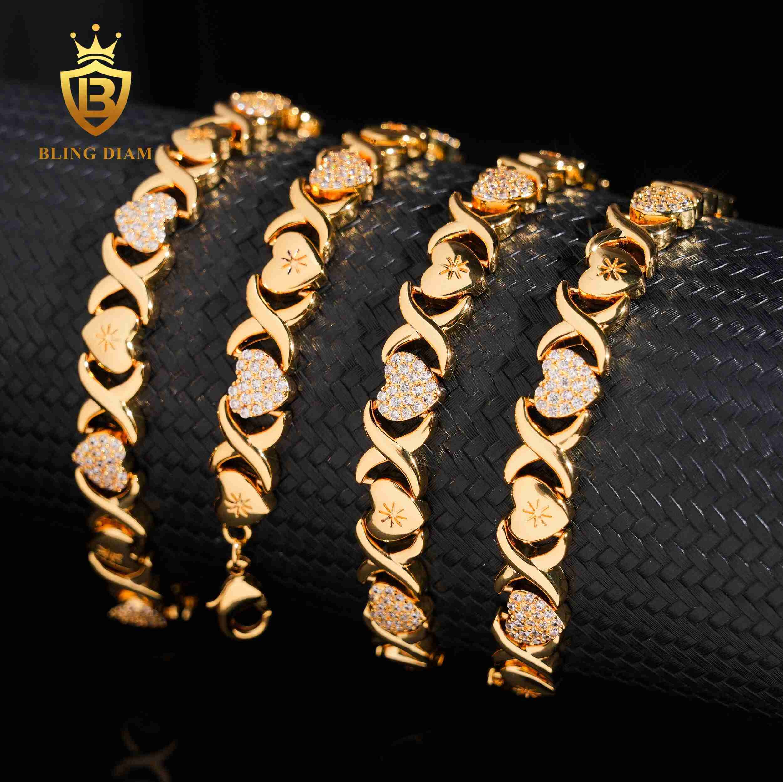 VVS Moissanite Diamond Cuban Link Chain Sterling Silver 925 Fine Jewelry Necklace Heart Miami Cuban Link Chain