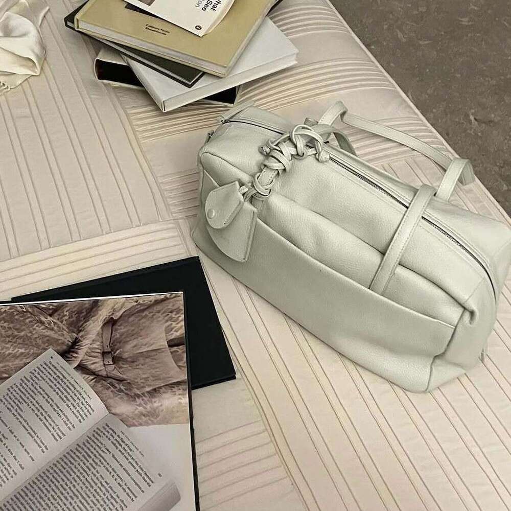 designer bag Luxury bag Korean Niche Nothingwritte Genuine Leather Boston Shoulder Bag Large Capacity Commuter Tote Handbag for Women