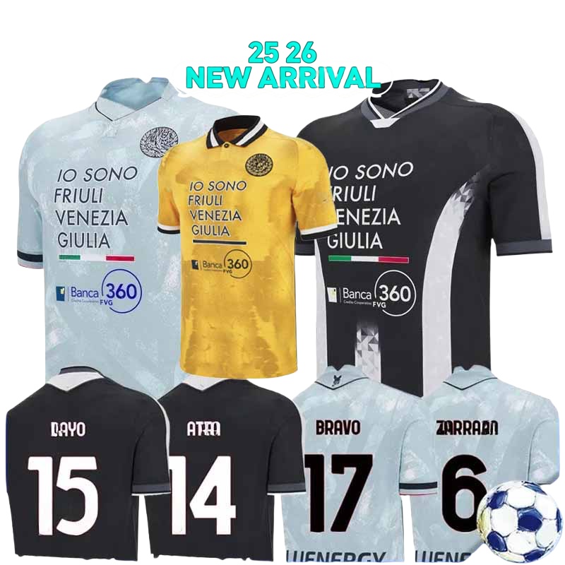 25 26 Udinese Calcio Soccer Jerseys ATTA IKER BRAVO KRISTENSEN DAVIS Home Football Shirts 2025 2026 ZANIOLO I.GUEYE BAYO BUKSA KARLSTROM LOVRIC Men Uniforms Sets