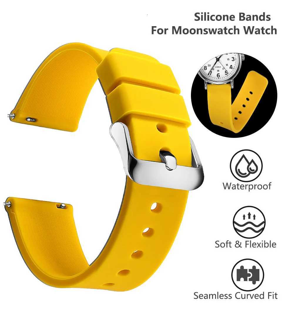 Silicone Watch Bands 1416181920212224 mm Soft Quick Release Rubber Watch Bands Samsung Galaxy Garmin Huawei Watch Straps W250928