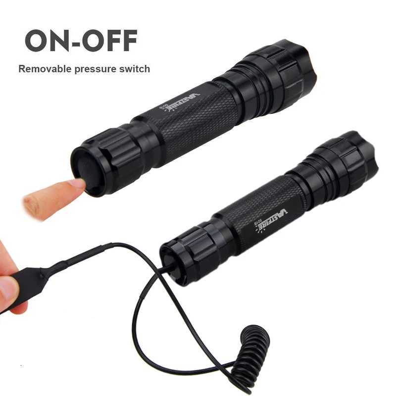 5000lm Led White Tactical Hunting Flashlight Weapon Gun Light Rifle Scope Airsoft MountSwitch18650USB ChargerBox D250928