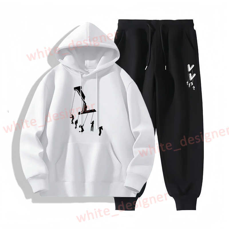 Designer Men's Tracksuits Trend Hooded Solid Color Sweatshirt Unisex Autumn Winter Campus Sports Comfortable Set Men's Hoodie sweatshirts joggy pants 5XL