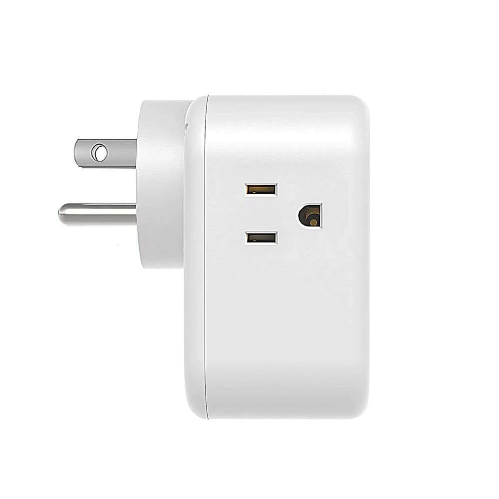 Side Power Strip With Spaced Splitter 3 AC Multi Plug 5V 2.1A Compact Outlet Extender Socket-BAIYOU13