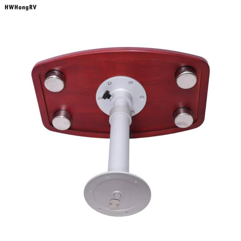 HWHongRV Easy-to-Disassemble Motor Home Boat Any Height Adjustable Legs with Oak Table Top Aluminum Alloy