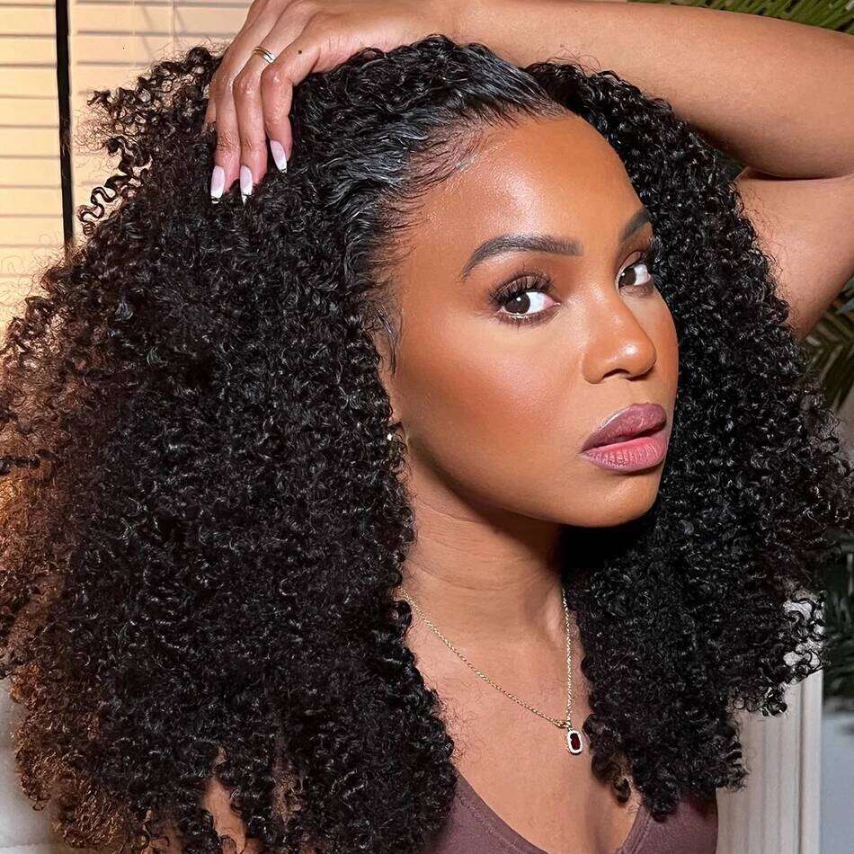 NEW 10A 9X6 Part Max M-Cap Human Hair Ready To Wear Bleached Knots Pre Cut Lace Kinky Curly Glueless Wigs Xiusiyuan2509