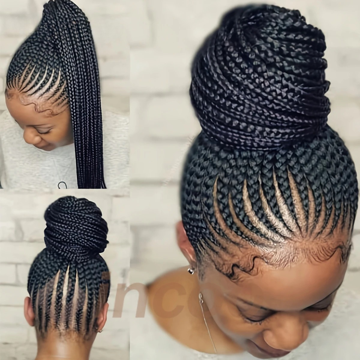 30 Glueless Hd Lace Human Hair Wigs Preplucked Updo Braided Wigs Super Lightweight Full Lace Wig Knotless Ponytail Box Braids Wig For Women with Baby Hair