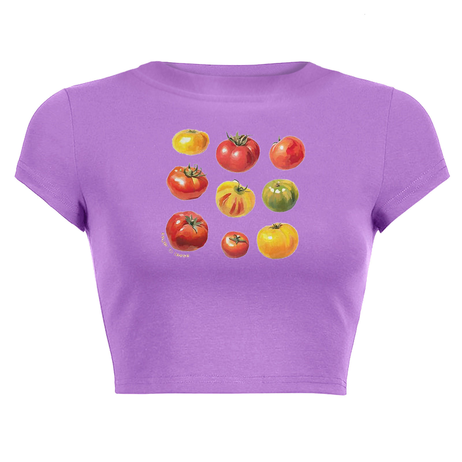 New Y2K Short Sleeve Womens Round Neck Spicy Girl Short TShirt 250628
