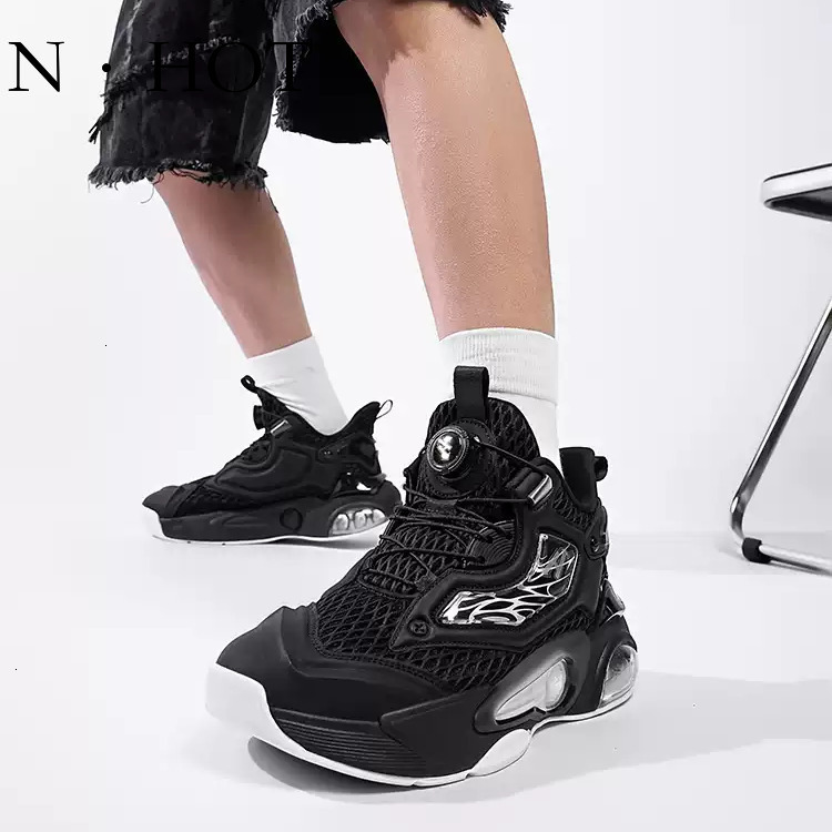 NHOT Designer Luxury Men's Air Cushioned Basketball Shoes, Ultra Light Soft Soled Running Shoes Fashion Mesh Breathable Outdoor Casual Sports Sho