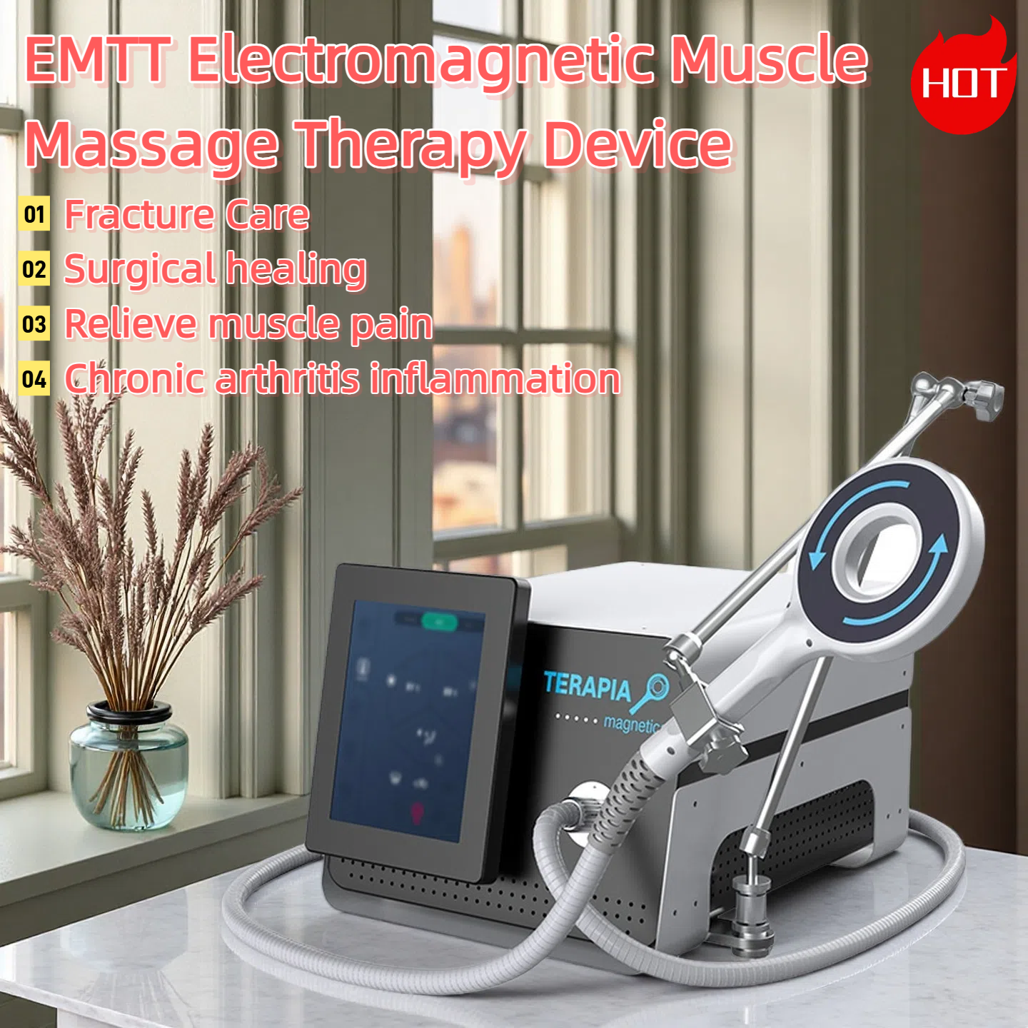 Emtt Physio Magneto Therapy Magnetoterapia Pain Relief PEMF Sports Injury Therapy Magnetotherapy Physiotherapy Machine Intervertebral Disc Herniation 