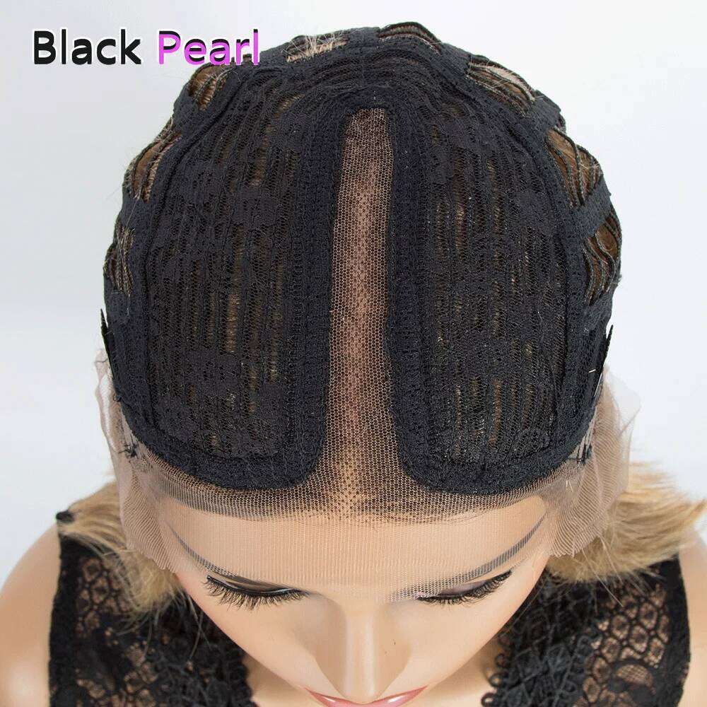 Short Bob Ombre Blonde Human Hair Wigs Straight 180 Density T Lace Front Colored Wig With Dark Roots For Woman Xiusiyuan2509