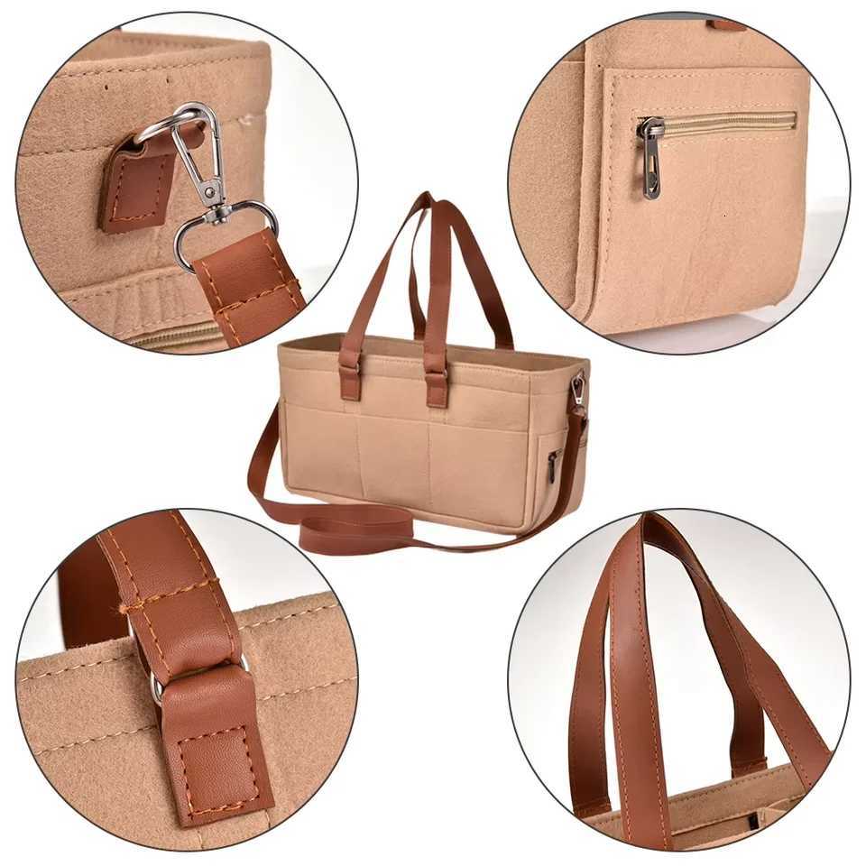 Baby Felt Storage Nursery Organizer Basket Infant Diaper Bag with Handle Caddy Changing Nappy Kids Storage Carrier Large PocketXJ250928