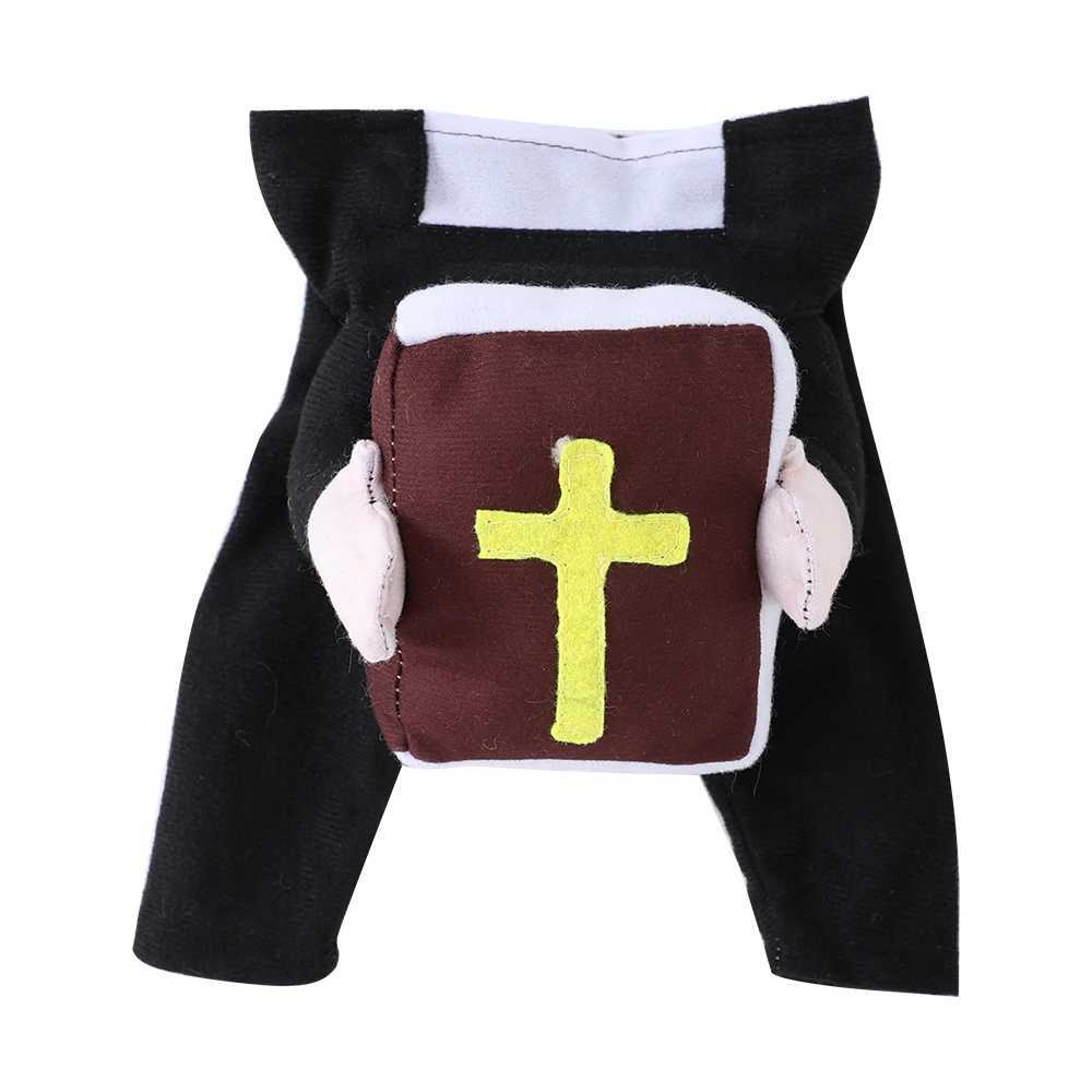 Dog Funny Halloween Costumes Pastor Style Clothes With Bible Cross Christ Jesus Pet Apparel Dressing Up Dogs Cats Party Costume X250928