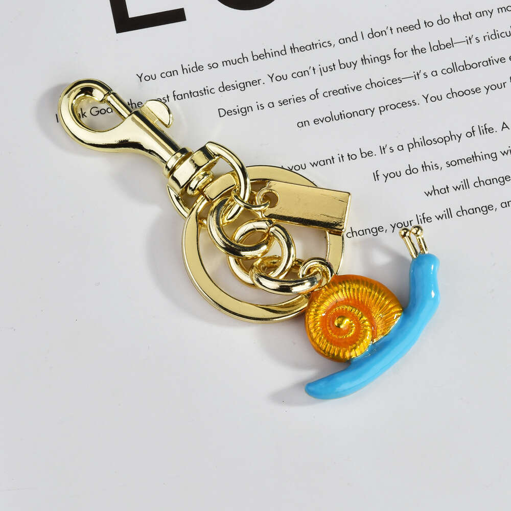 Snail Pendant Keychain Conch Shell Women's Accessory Fashionable Red Exquisite Bag