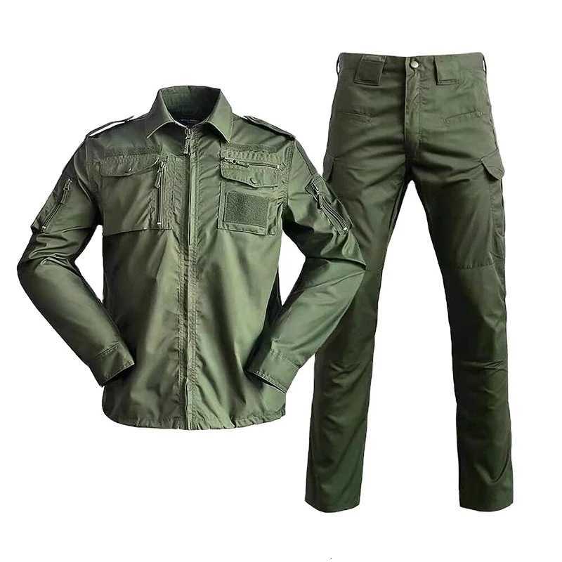 Olive Green Tactical Uniform for Mens Tactical Camouflage Combat Shirts Suit 728 Outdoor Uniform Hunting Uniform Work Clothes W250928