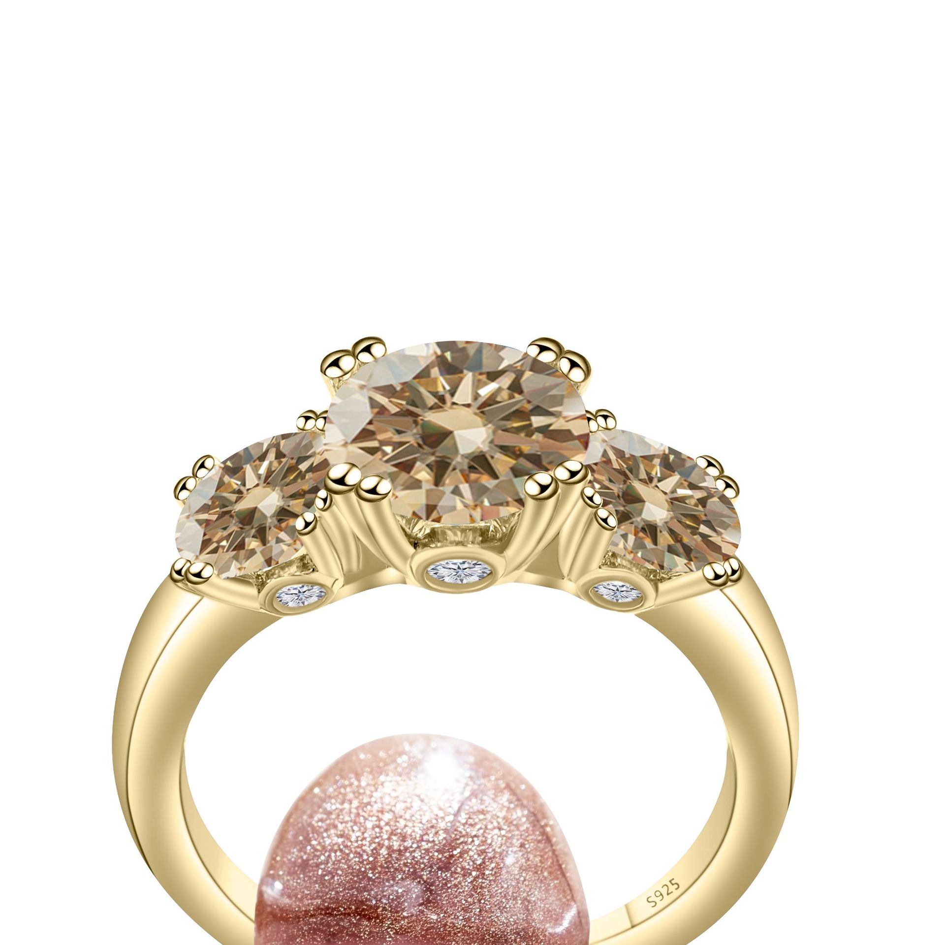 Rings designer for women engagement ring with box 5CT Silver Moissanite Ring, Colorful Zircon Ring, Women's Ring with GRA Certificate birthday gi