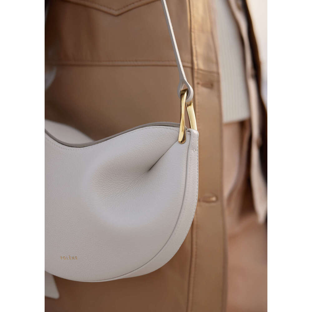 designer bag Luxury bag French Niche Brand Pol Color Matching New Women's Tonca Pea Genuine Leather Shoulder Crossbody fashion Bag