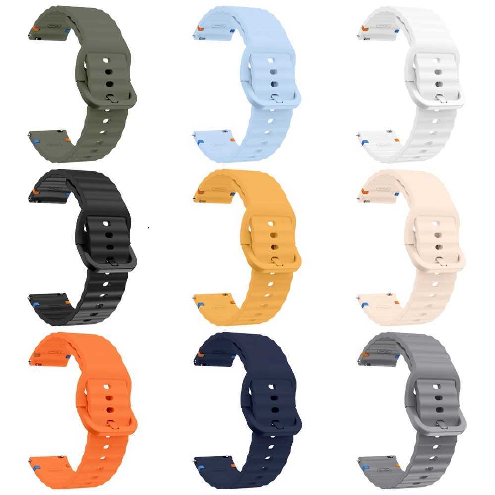 22mm 20mm Watch Strap For Huami Amazfit BALANCE Band GTR 4 2 2E GTR3 ProGTS 42 mini GTS 3Bip 3 Pro U S Silicone Wave Bracelet W250928