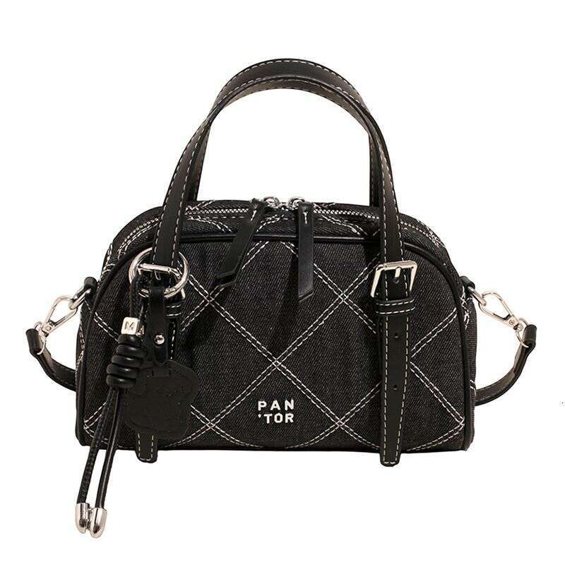 Women's Bags Niche Design Dia Embroidery Light Blue Denim Female Hand Held Shoulder Crossbody Pillow Bag