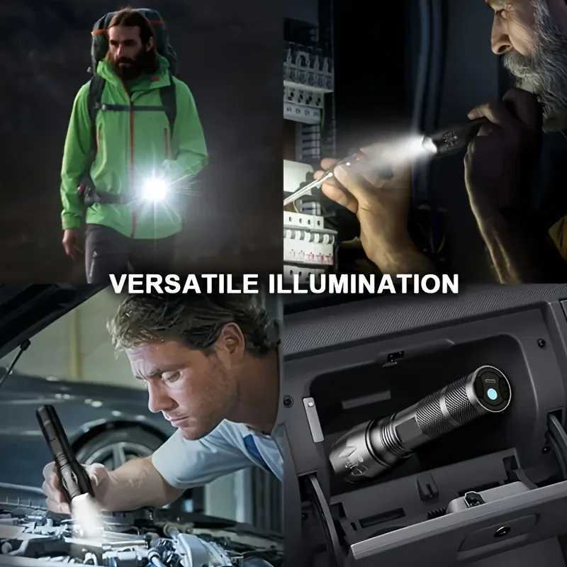 Super Bright LED Flashlight Portable Retractable Durable Handheld Flash Torch Ideal for Camping Hiking Fishing Emergency Light D250928