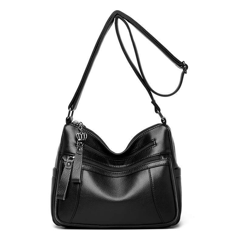 designer bag Luxury bag Single Shoulder Crossbody Soft Leather Women's Trendy Fashion Middle-aged Mommy Bag Casual Style Simple