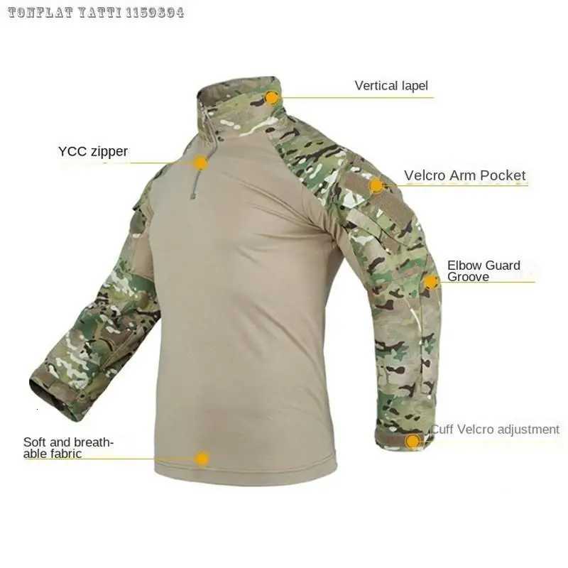 Camo Uniform Tactical Jackes Shirts Pants Combat Knee Pads Airsoft Paintball Men Clothing JACKET Man Hunting Clothes W250928
